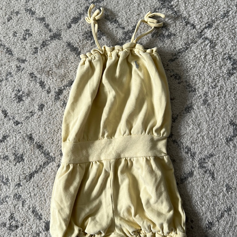 Light Yellow Ralph Lauren Romper - perfect for spring/summer 18M